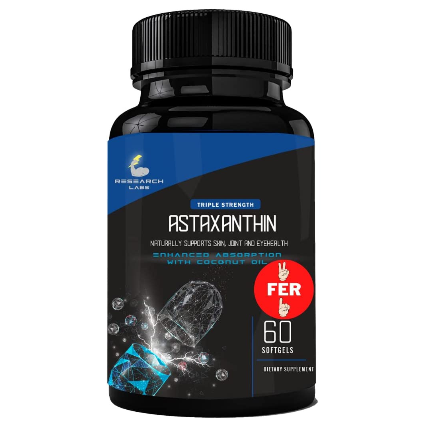 ASTAXANTINA 12 MG 60 CAPSULAS BLANDAS VEGANO RESEARCH LABS