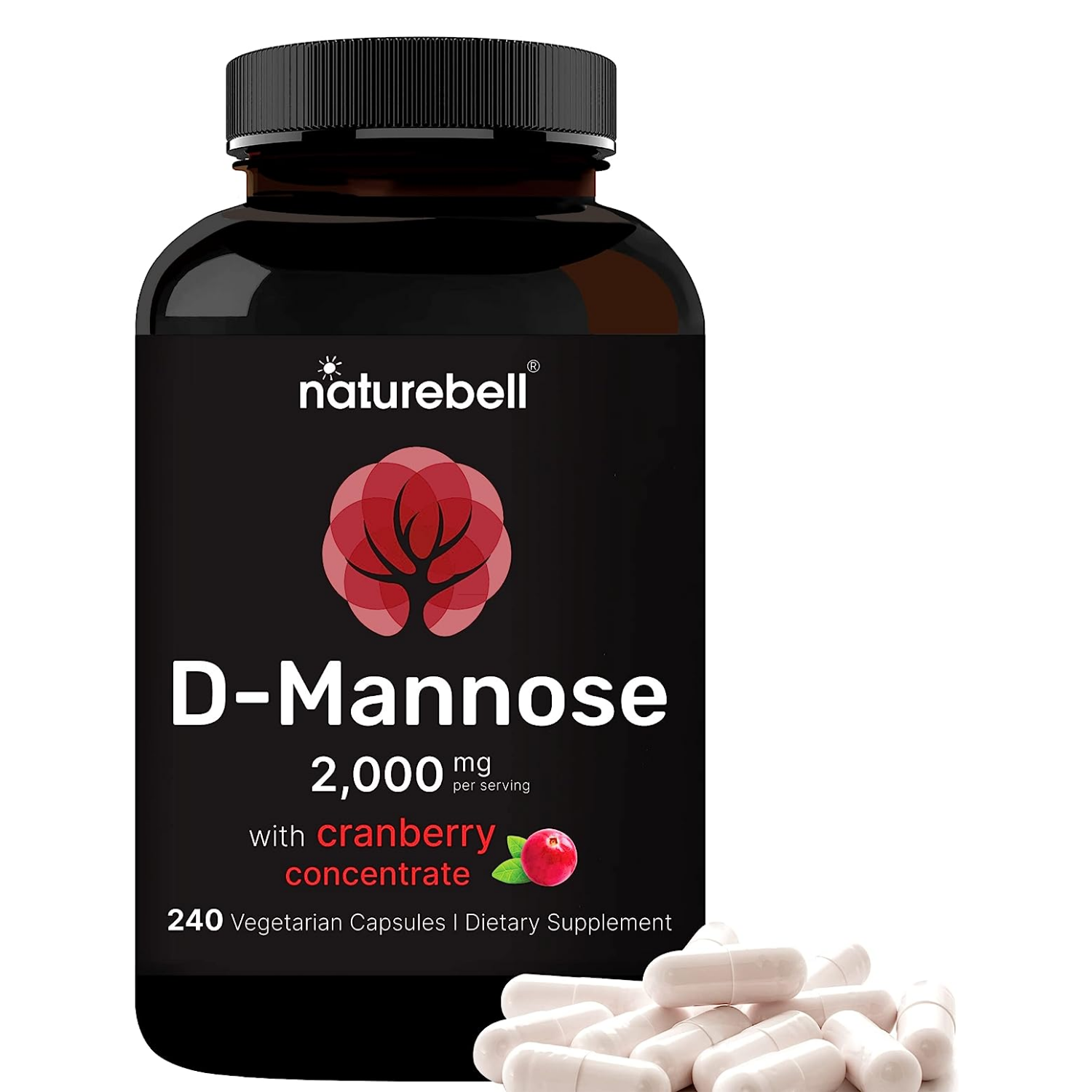 D MANOSA 2000 MG CON CRANBERRY CONCENTRADO 400 MG 240 CAPSULAS NATUREBELL