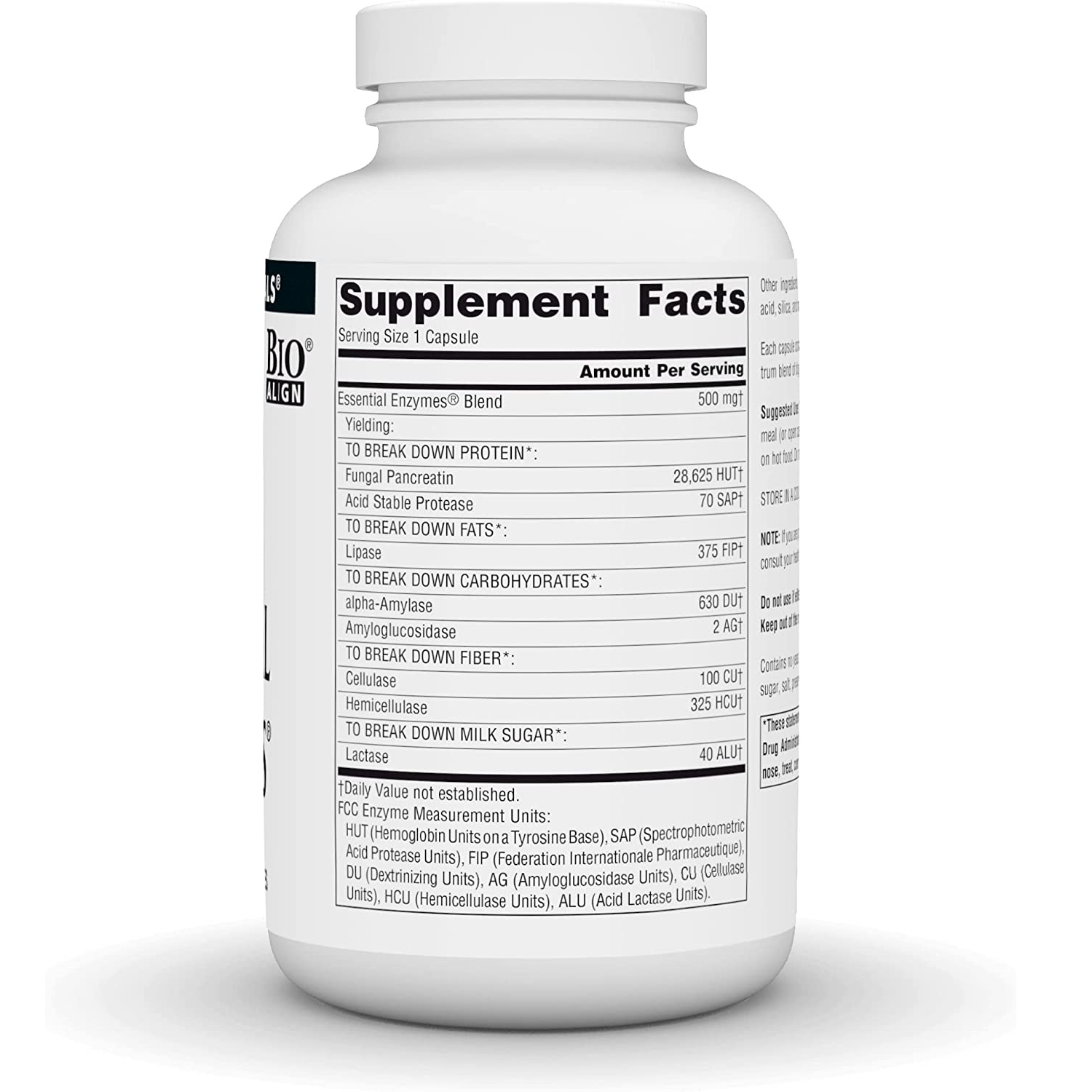 ENZIMAS ESENCIALES 500 MG 240 CAPSULAS SOURCE NATURALS