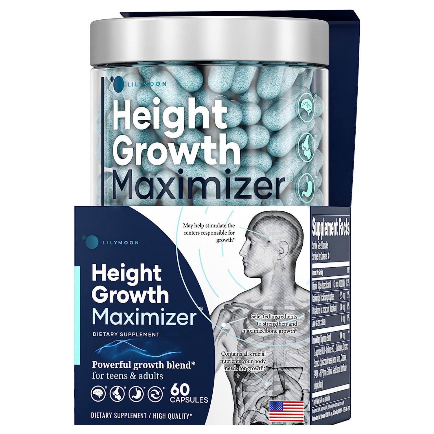 HEIGHT GROWTH MAXIMIZED 815 MG 60 CAPSULAS LILYMOON