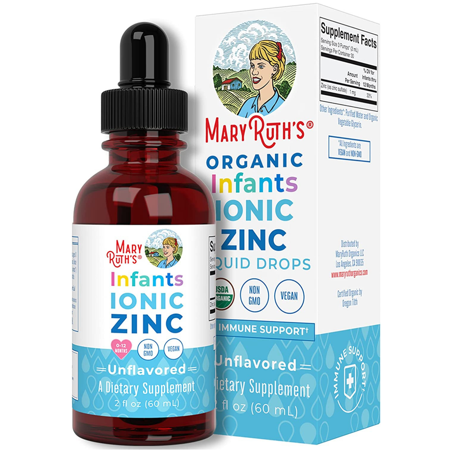 ZINC IÓNICO INFANTIL 60 ML SIN GMO VEGANO MARY RUTH´S