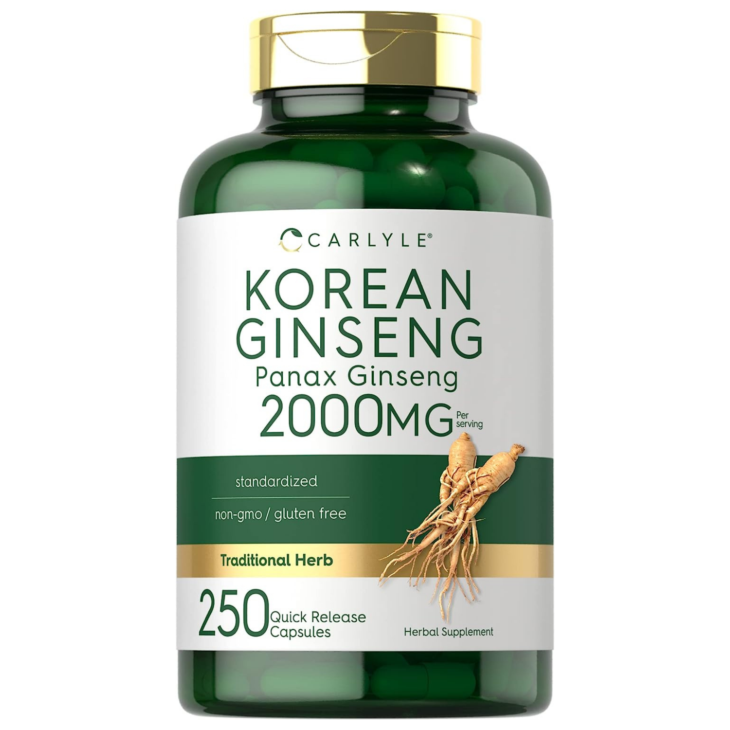 GINSENG COREANO ROJO 2,000 MG 250 CAPSULAS CARLYLE