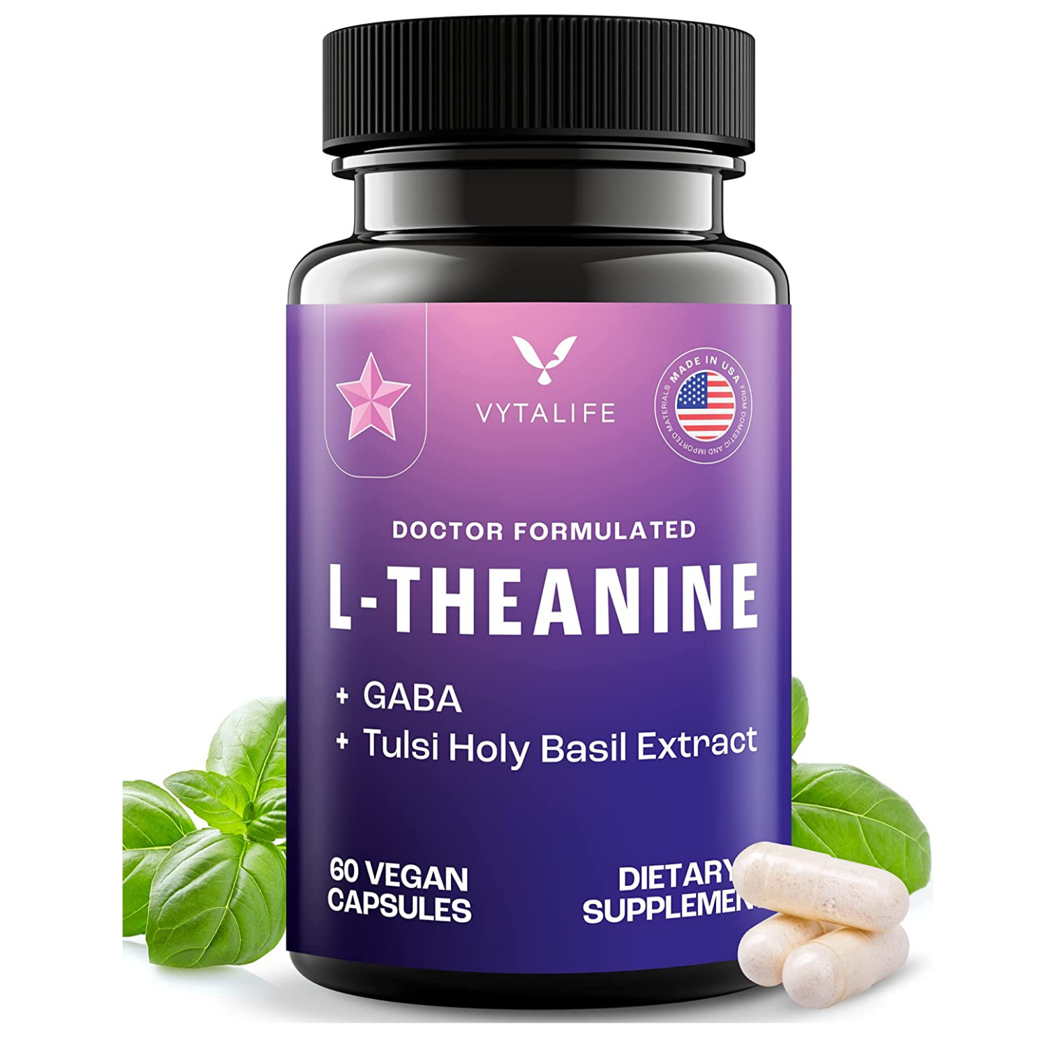 TEANINA 800 MG 60 CAPSULAS VEGETALES VEGANO VYTALIFE