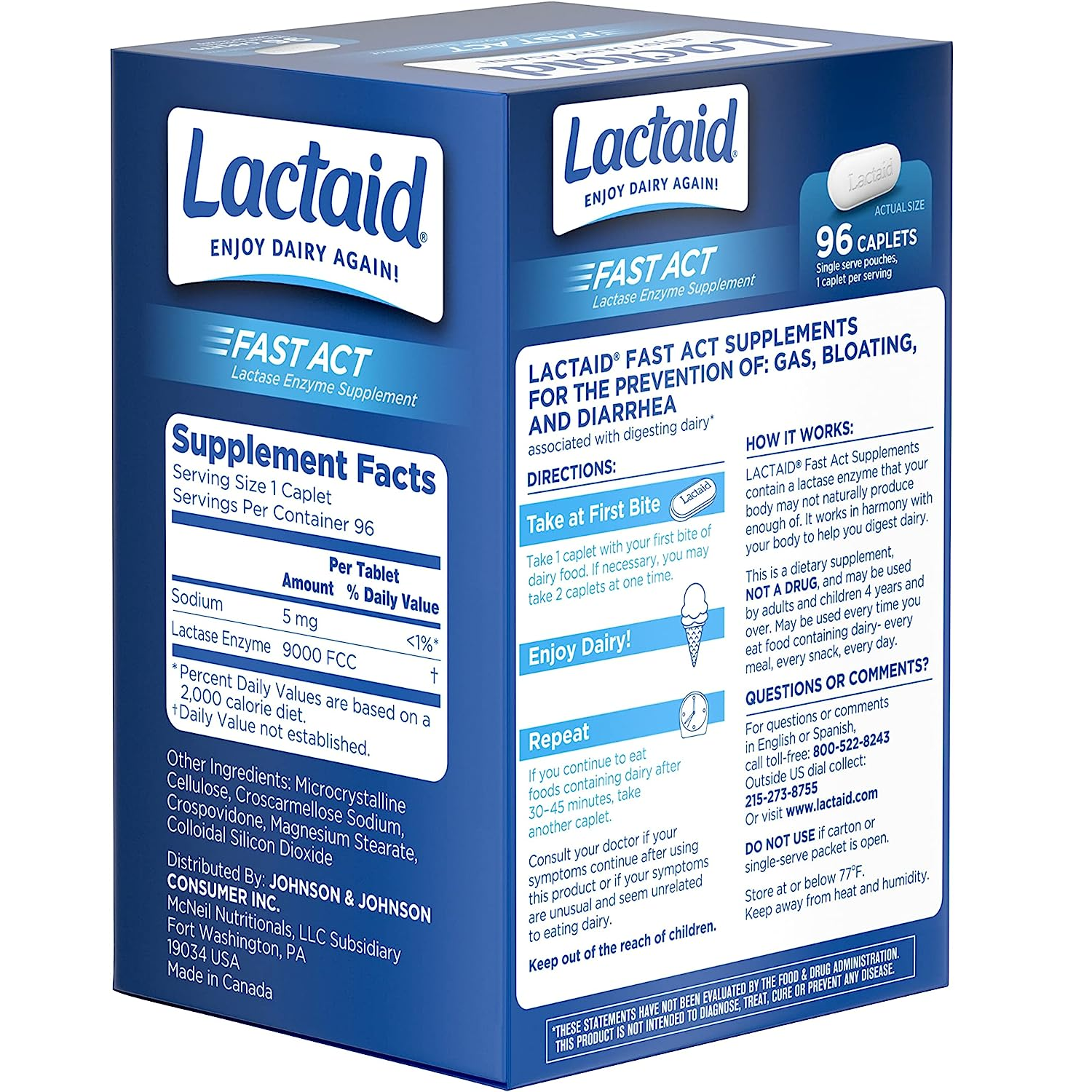 LACTAID 96 CAPSULAS FAST ACT