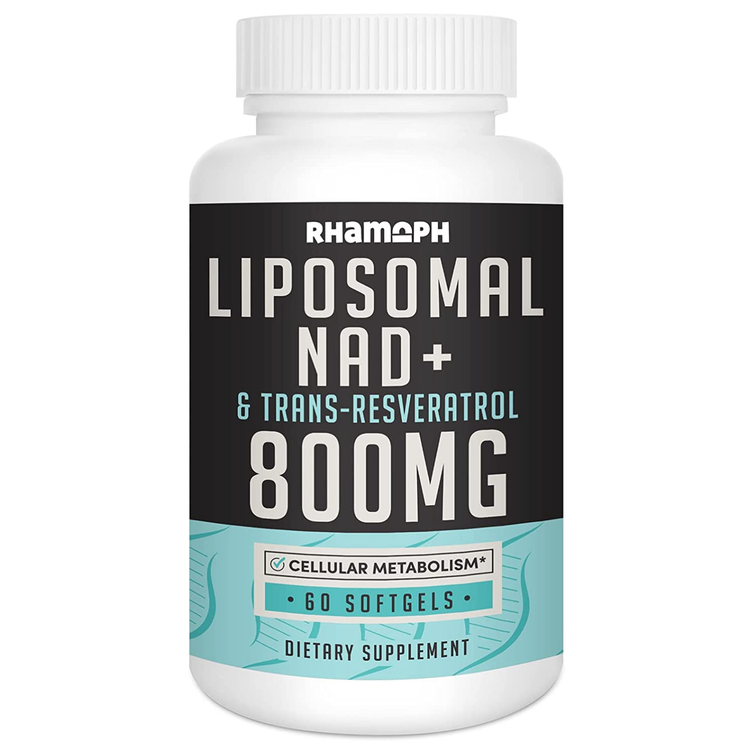 NAD+ 500 MG TRANS RESVERATROL LIPOSOMAL 300 MG 60 CAPSULAS BLANDAS SIN GMO RHAMOPH
