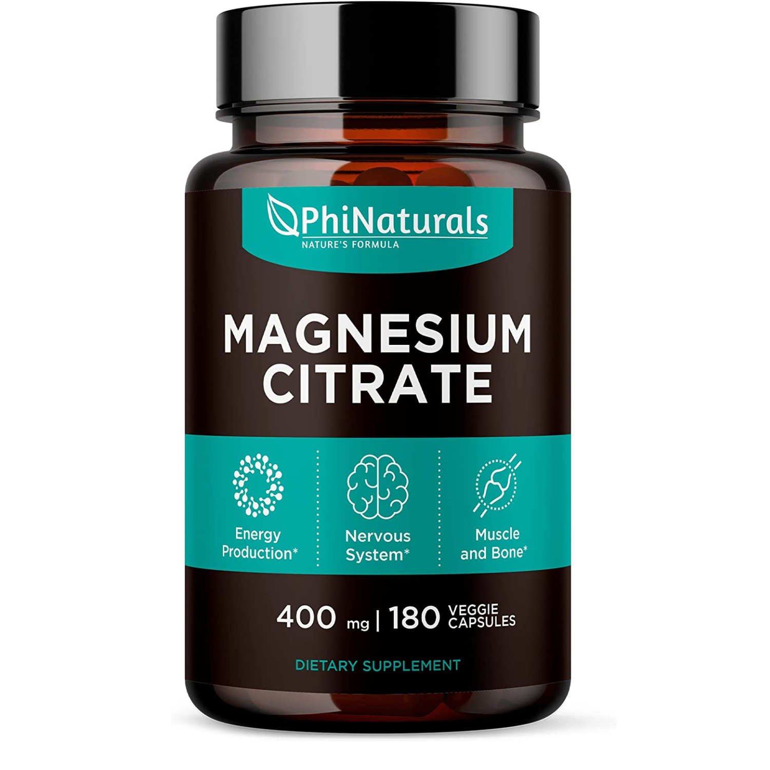 CITRATO DE MAGNESIO 400 MG 180 CAPSULAS VEGETALES VEGANO PHINATURALS