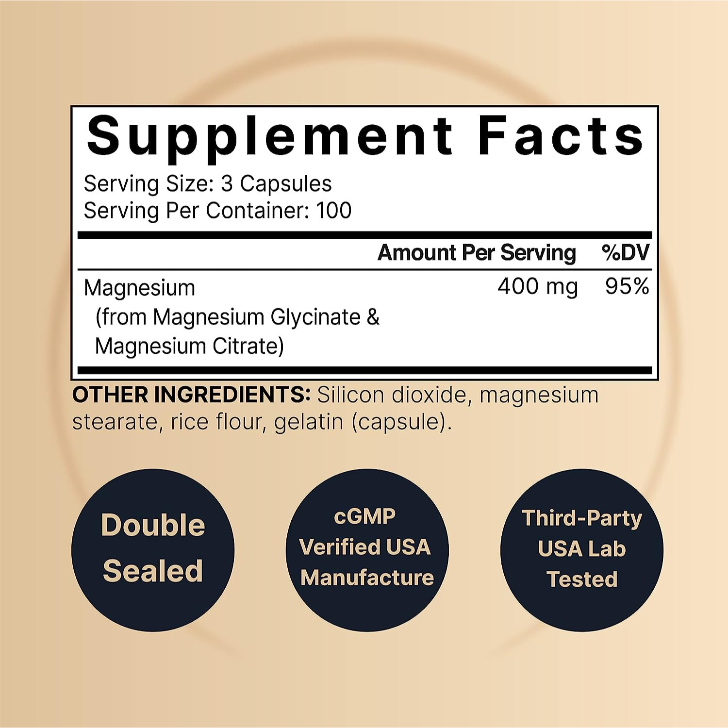 GLICINATO DE MAGNESIO CON CITRATO NATUREBELL 400 MG 300 CAPSULAS