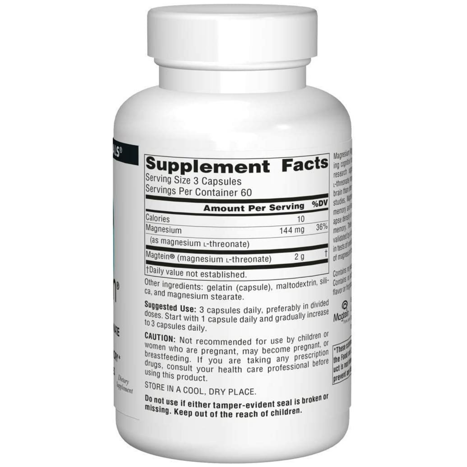 TREONATO DE MAGNESIO 667 MG 180 CAPSULAS SOURCE NATURALS