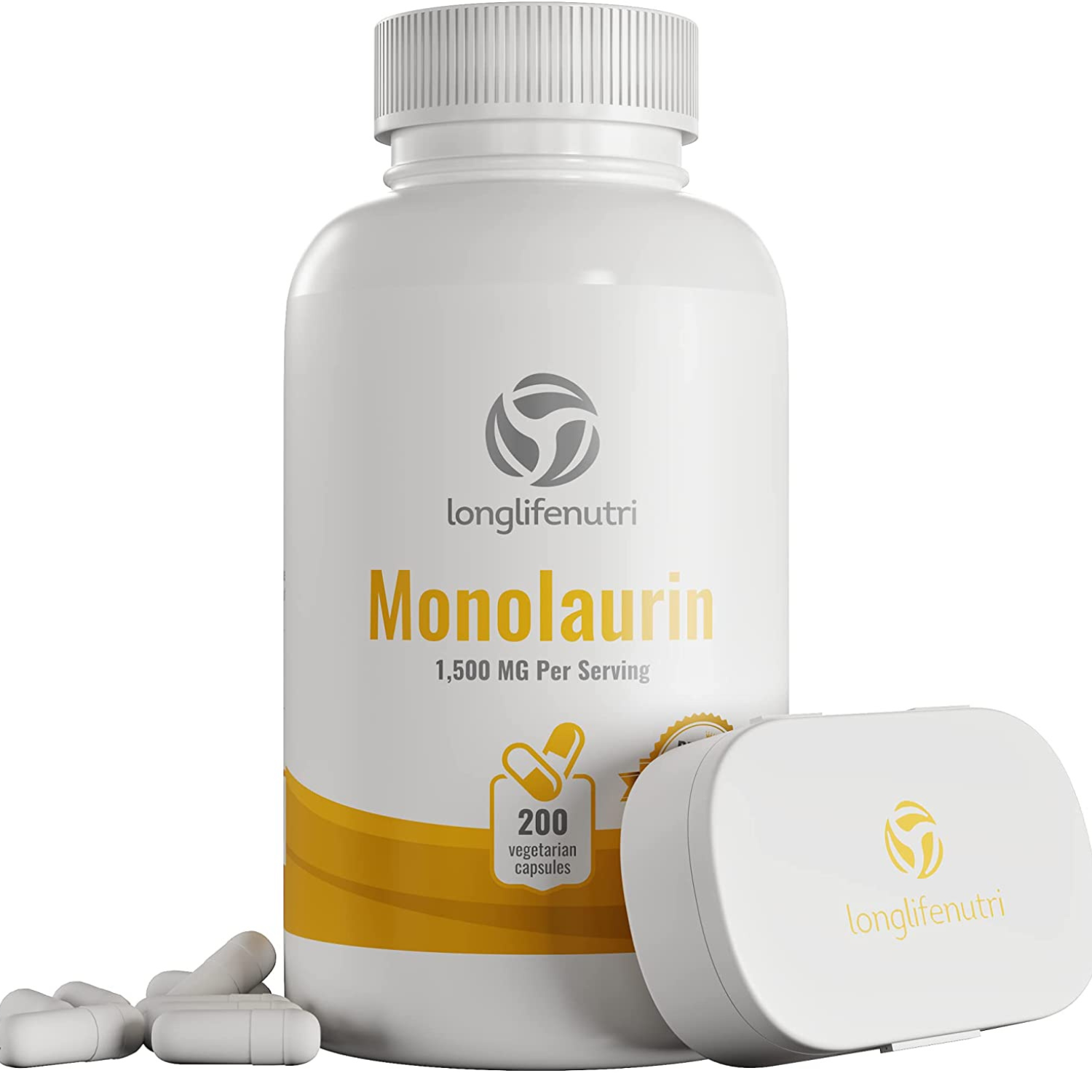 MONOLAURIN MONOLAURINA 1500 MG 200 CAPSULAS LONGLIFENUTRI