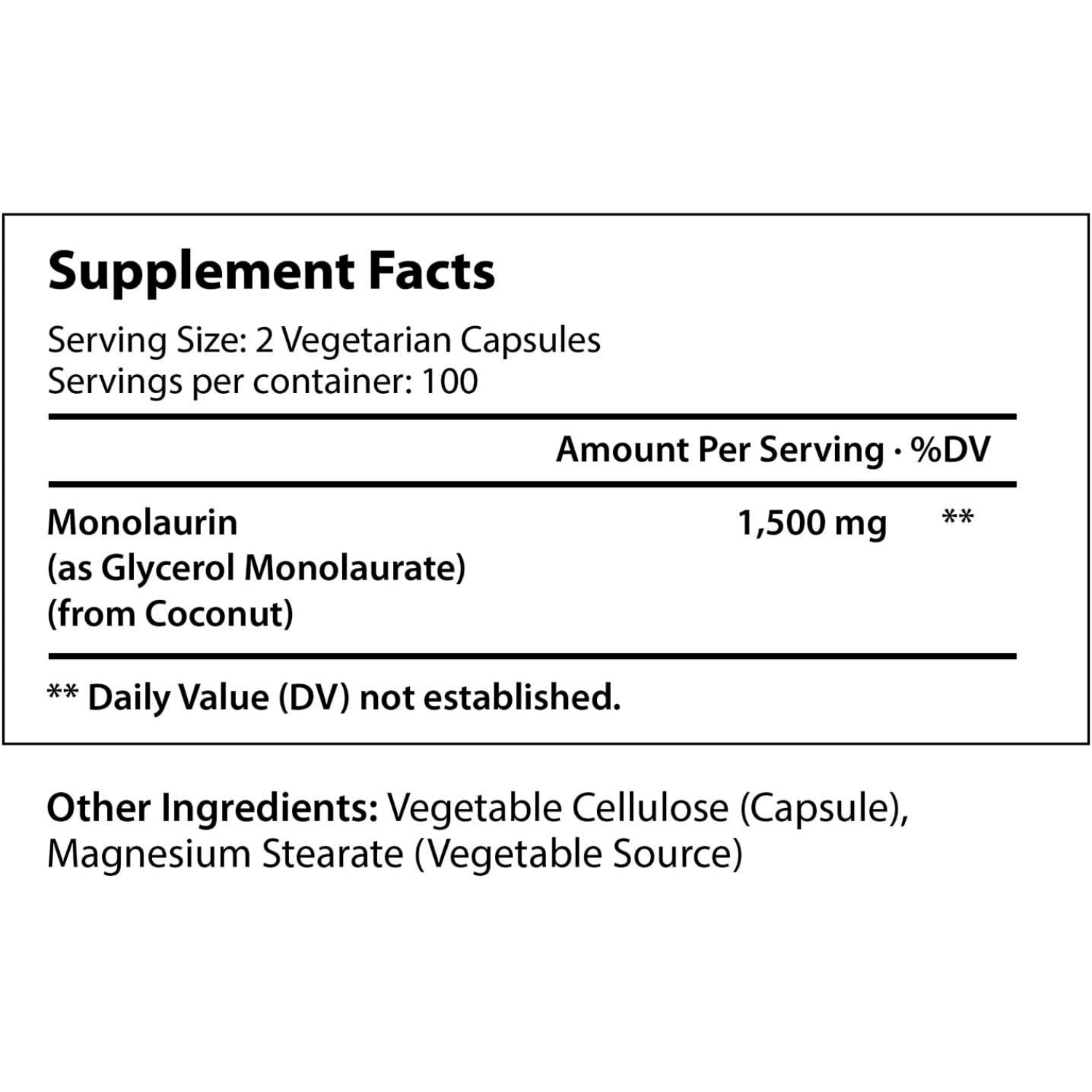 MONOLAURIN MONOLAURINA 1500 MG 200 CAPSULAS LONGLIFENUTRI