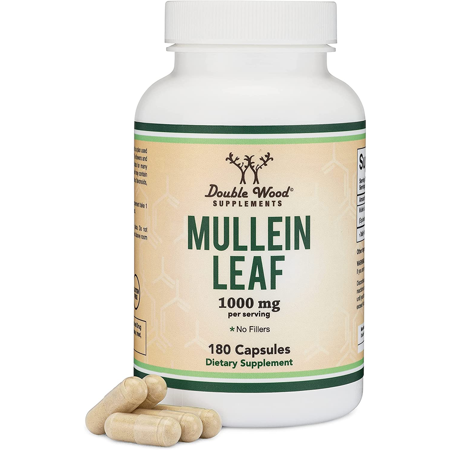 GORDOLOBO 1,000 MG 180 CAPSULAS DOUBLE WOOD