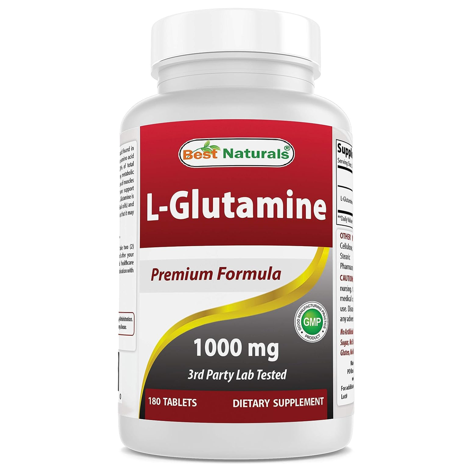 GLUTAMINA 1,000 MG 180 TABLETAS BEST NATURALS GLUTAMINE