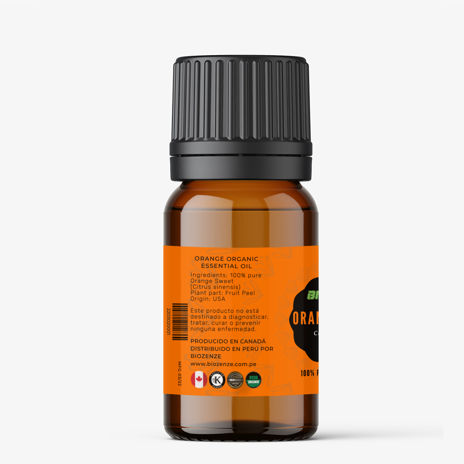 Aceite Esencial de Naranja 15ml BIOZENZE 100 PURO% de Canada