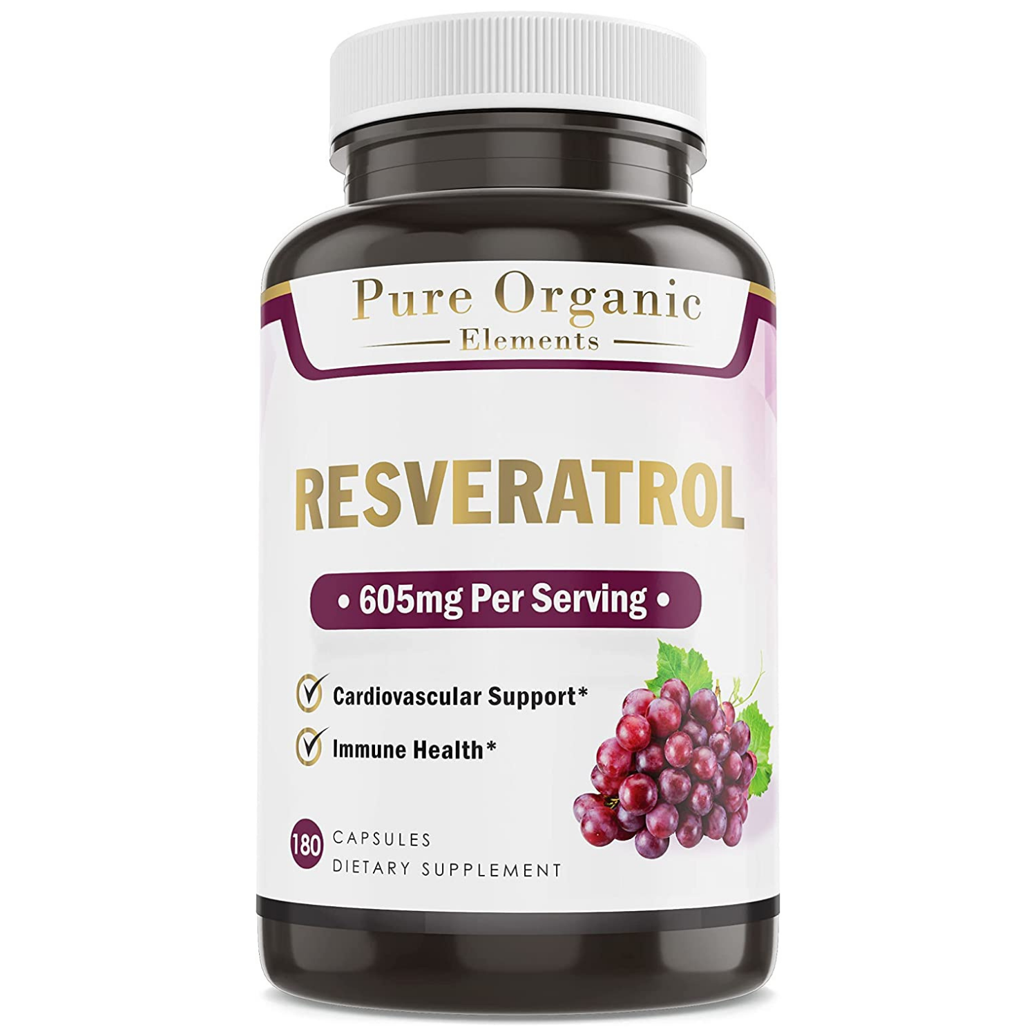 RESVERATROL 605 MG 180 CAPSULAS PURE ORGANIC