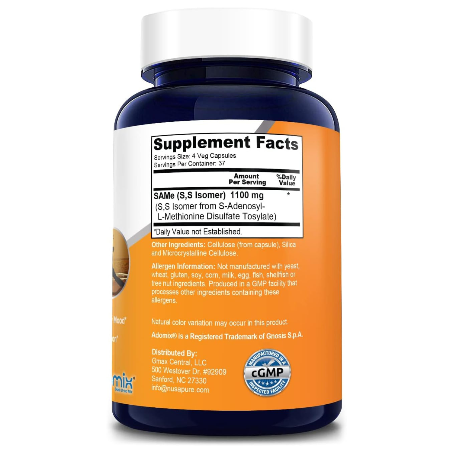 SAME 1,100 MG 150 CAPSULAS SIN GMO NUSAPURE