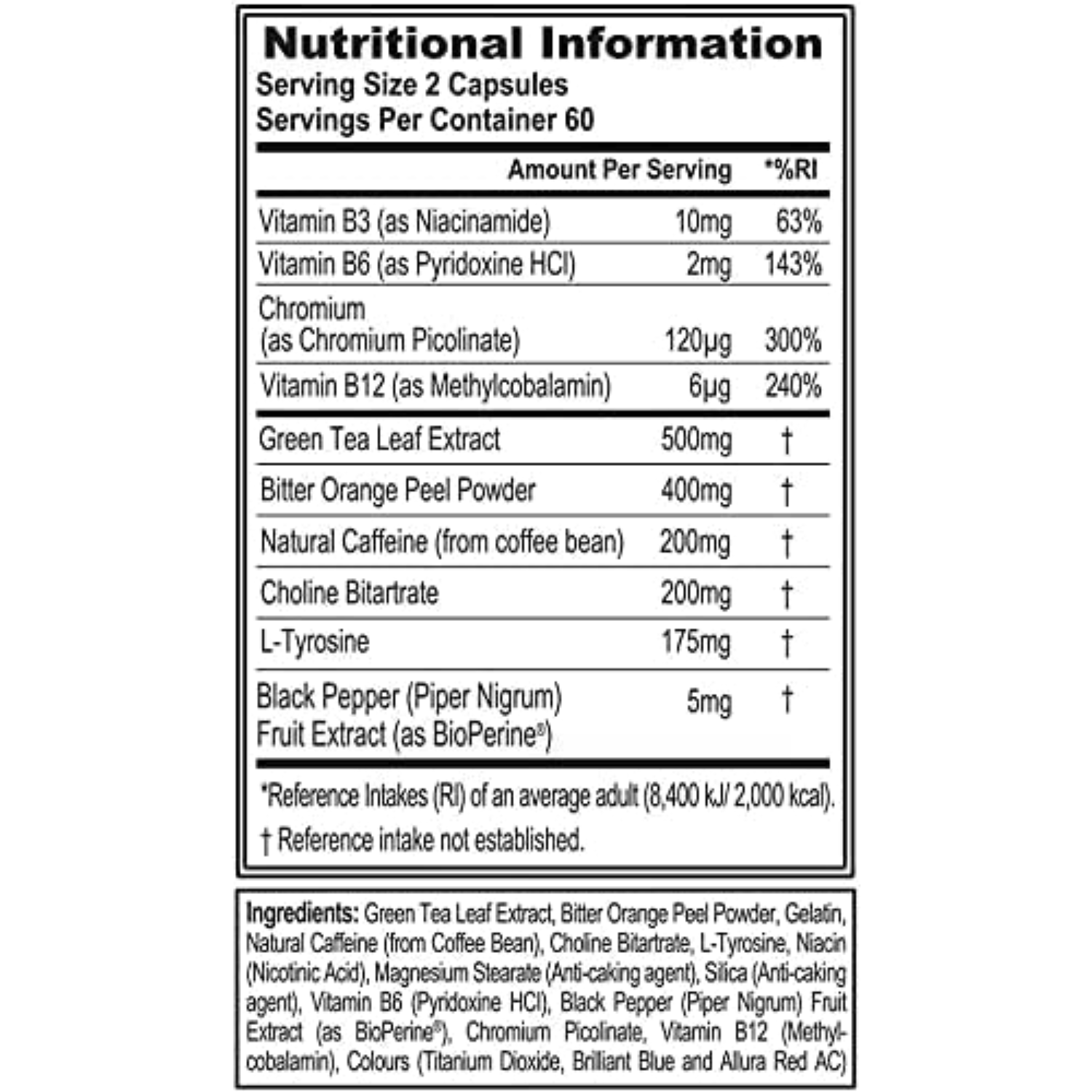 TRANS4ORM 1489 MG(EXTRACTO DE TE VERDE 500 MG CON NARANJA 400 MG Y CAFE NATURAL 200 MG) 120 CAPSULAS EVLUTION NUTRITION