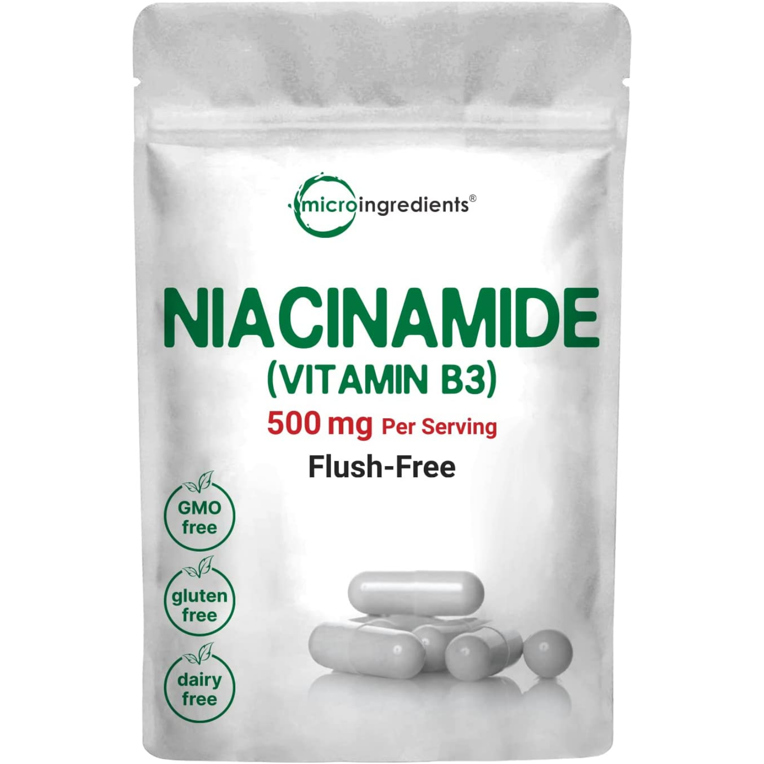 VITAMINA B3 NIACINAMINA 500 MG 400 CAPSULAS MICROINGREDIENTS