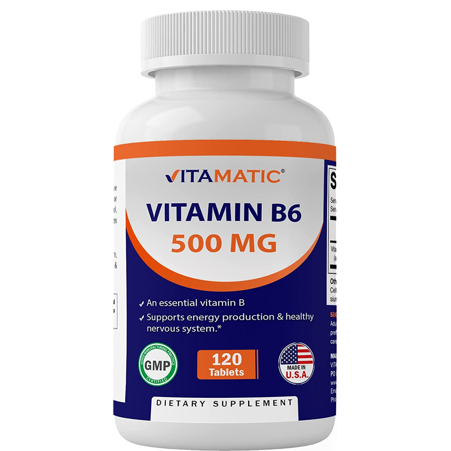 VITAMINA B6 500 MG 120 TABLETAS VITAMATIC