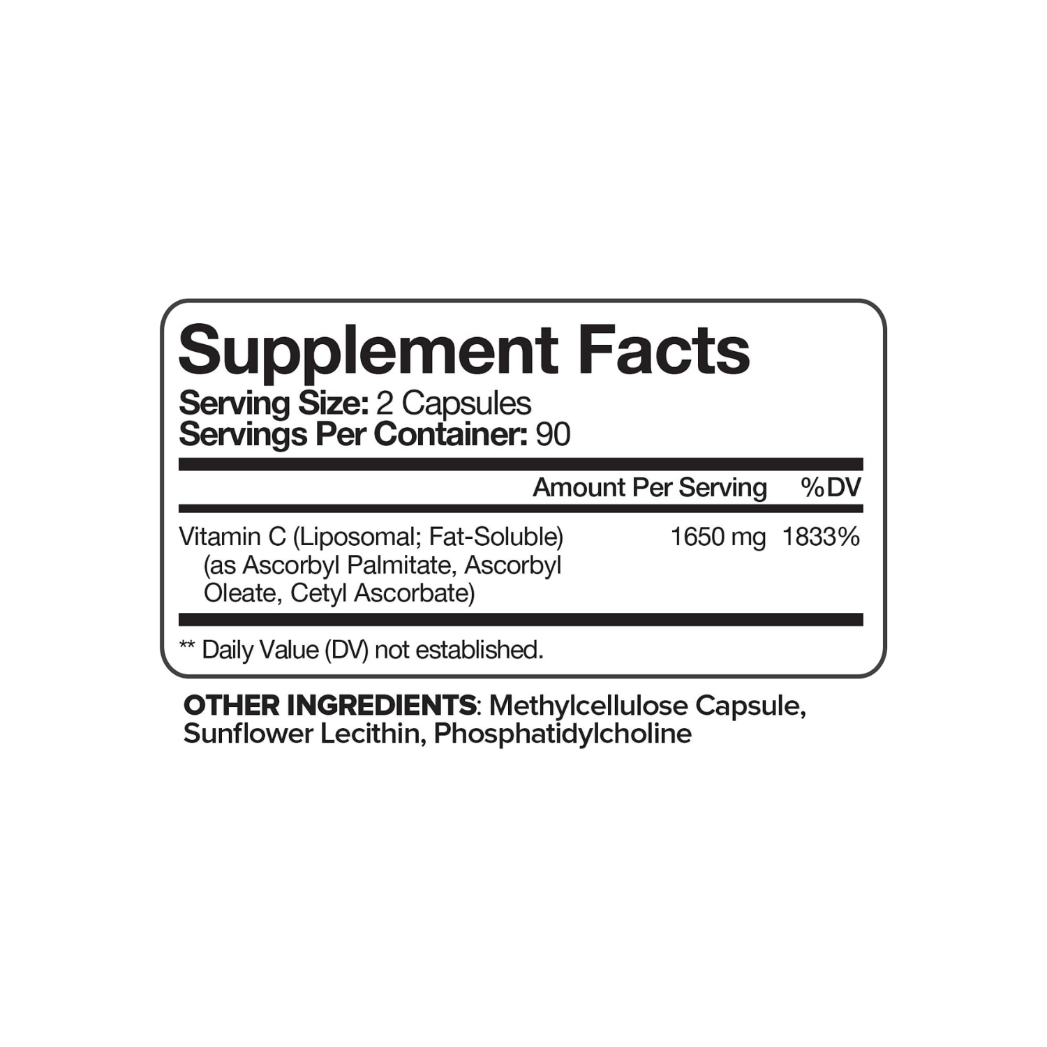 VITAMINA C LIPOSOMAL 1650 MG 180 CAPSULAS VEGETALES NUTRIVEIN