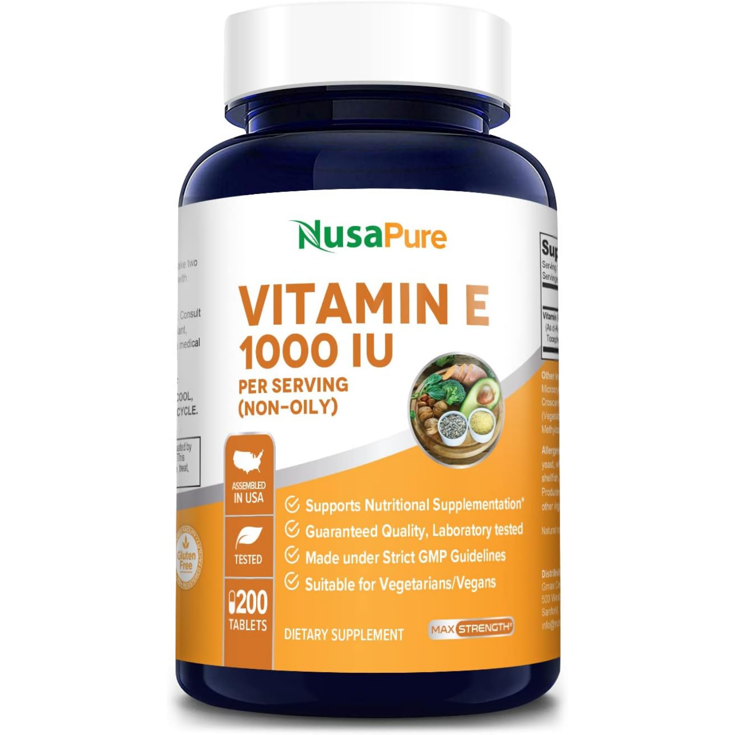 VITAMINA E 1000 IU 200 TABLETAS NUSAPURE