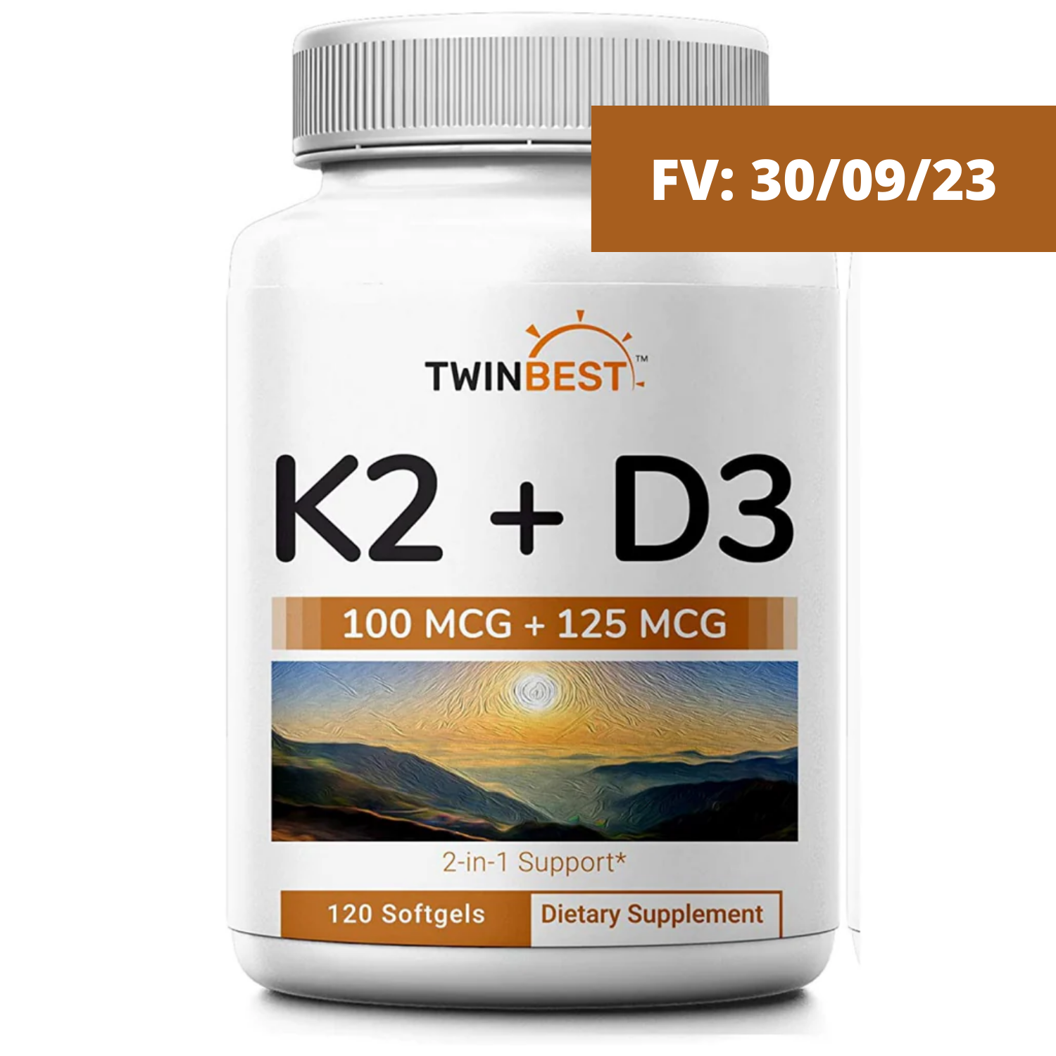 VITAMINA K2 + D3 225 MCG 120 CAPSULAS BLANDAS TWINBEST