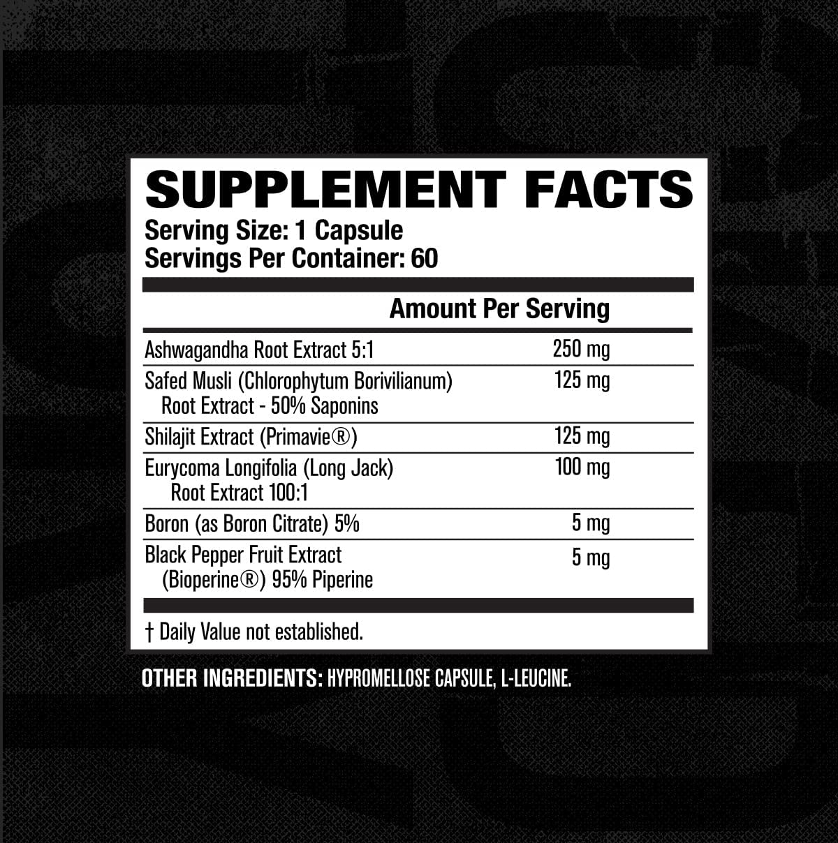 PRIMA SURGE TESTOSTERONA NATURAL 610 MG Y ASHWAGANDHA 250 MG 60 CAPSULAS VEGETALES JACKED FACTORY