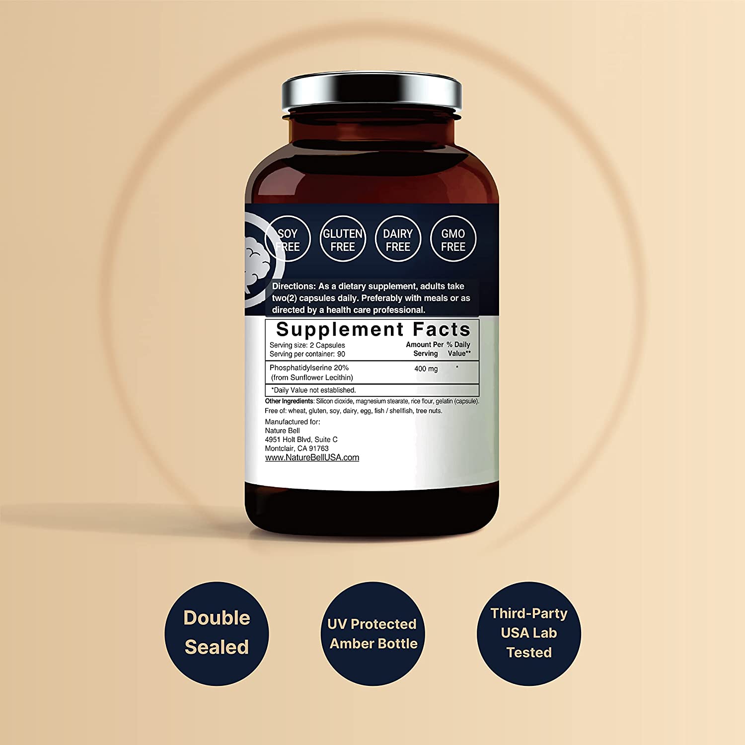 FOSFATIDIL SERINA NATUREBELL 400 MG 180 CASPULAS