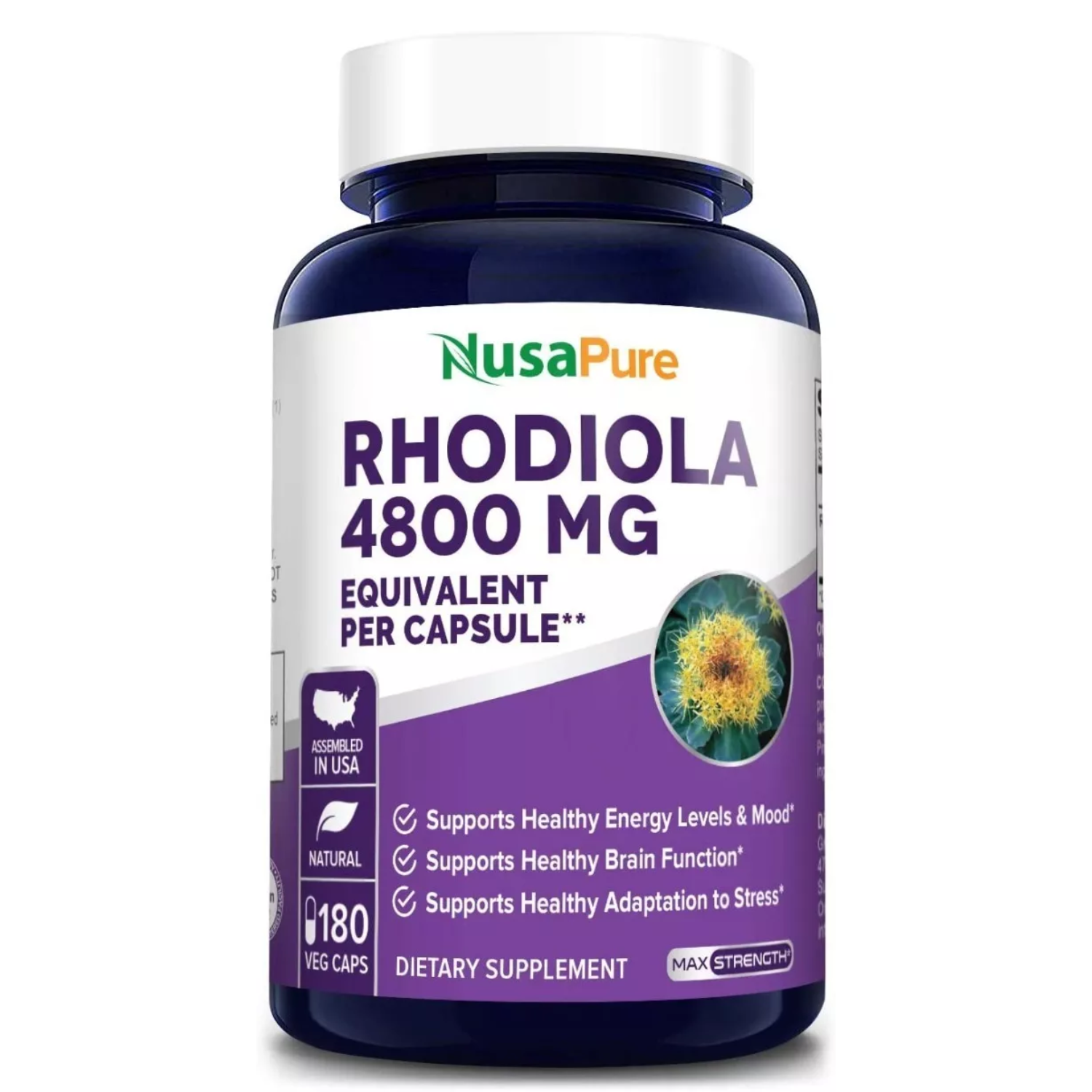 RHODIOLA ROSEA RODIOLA ROSEA 4,800 MG 180 CASPULAS NUSAPURE