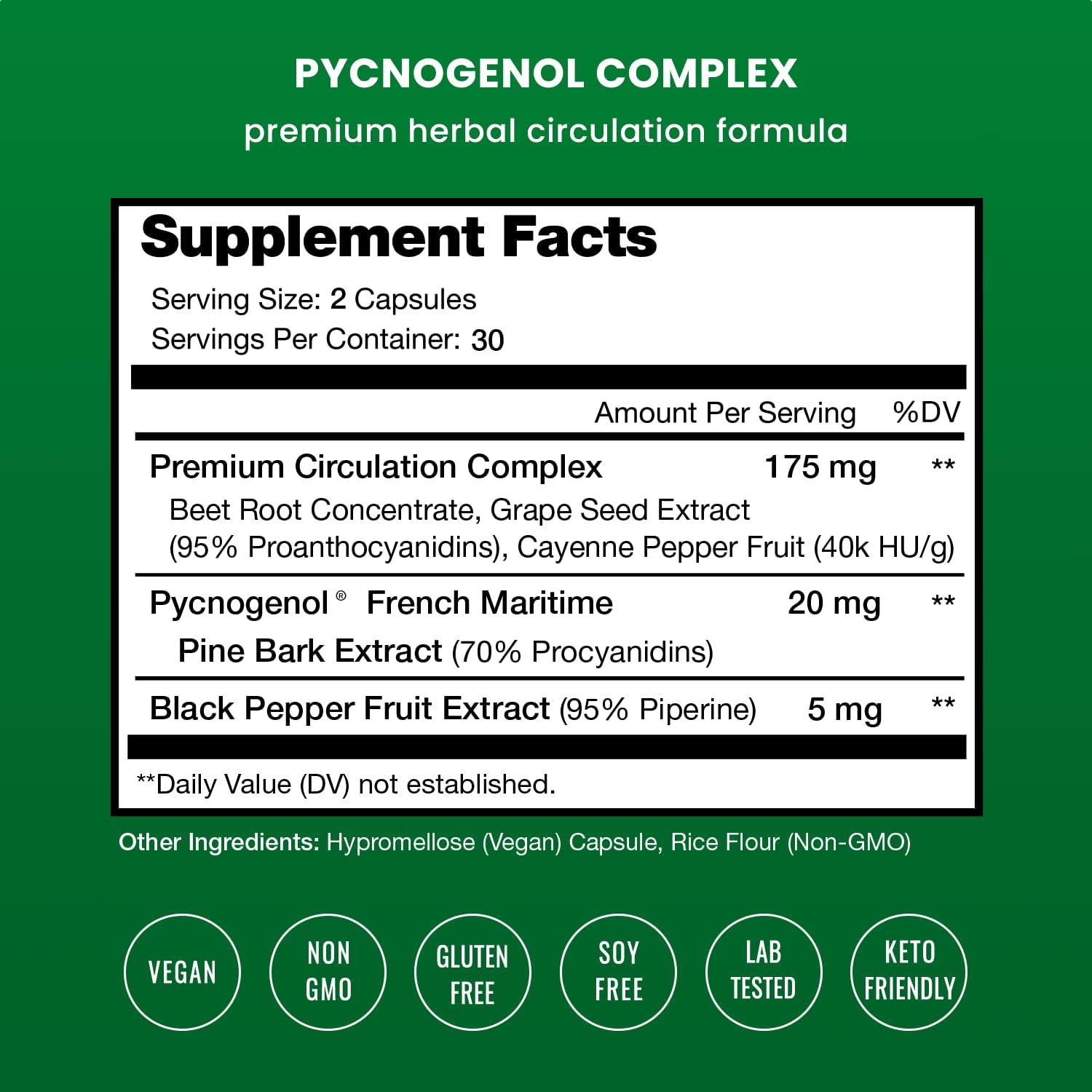 PYCNOGENOL 200 MG 60 CAPSULAS VEGETALES SIN GMO VEGANO NUTRA CHAMPS