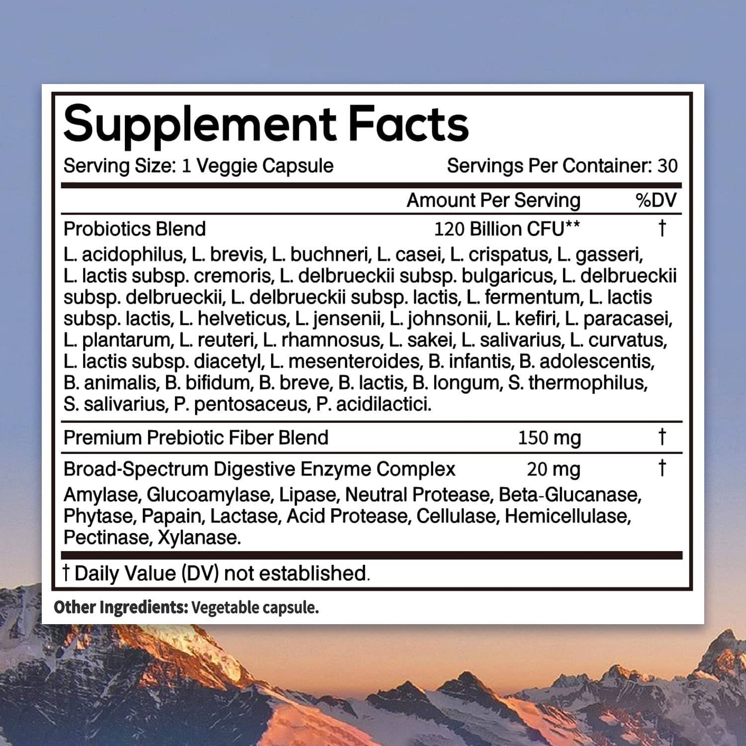 PROBIOTICOS Y PREBIOTICOS ENZIMAS DIGESTIVAS 35 CEPAS 120 BILLONES CFU 30 CAPSULAS VEGETALES NEWRHYTHM