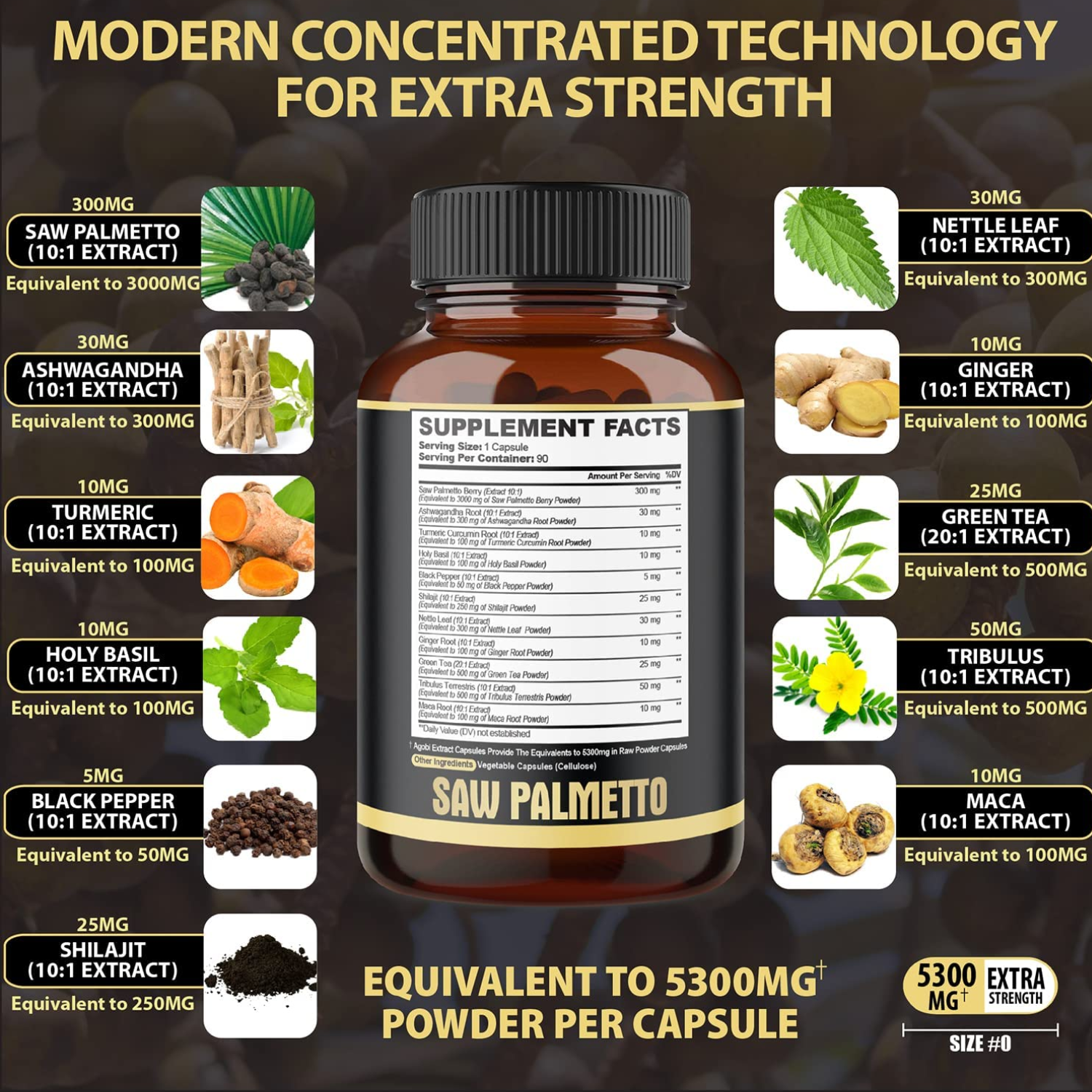 SAW PALMETTO 5300 MG 180 CAPSULAS AGOBI