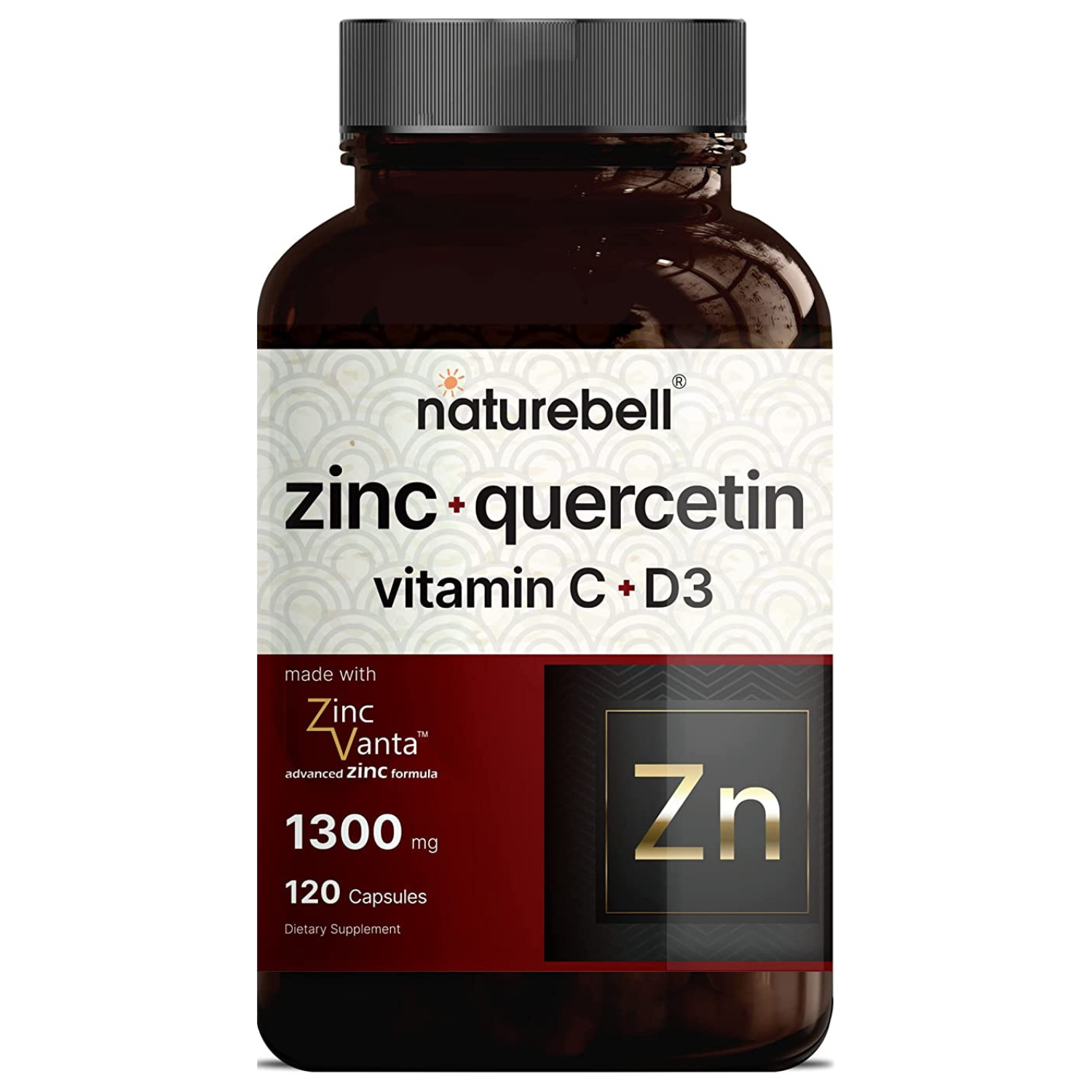 ZINC CON QUERCETINA 1300 MG 120 CAPSULAS NATUREBELL