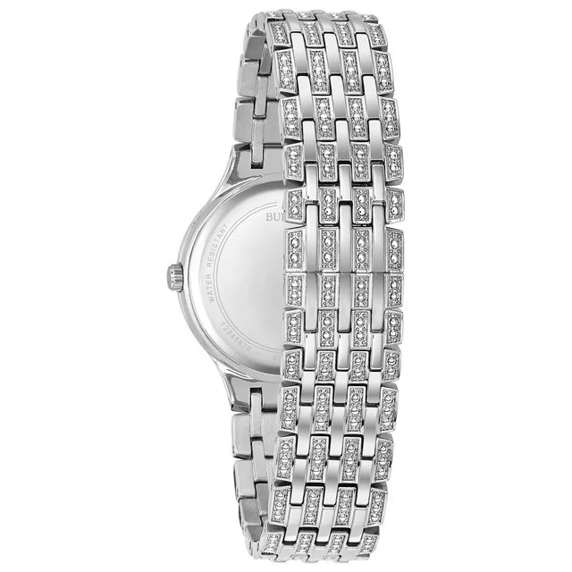 Bulova Women's Silver Crystals 32mm Stainless Steel Watch 96L243