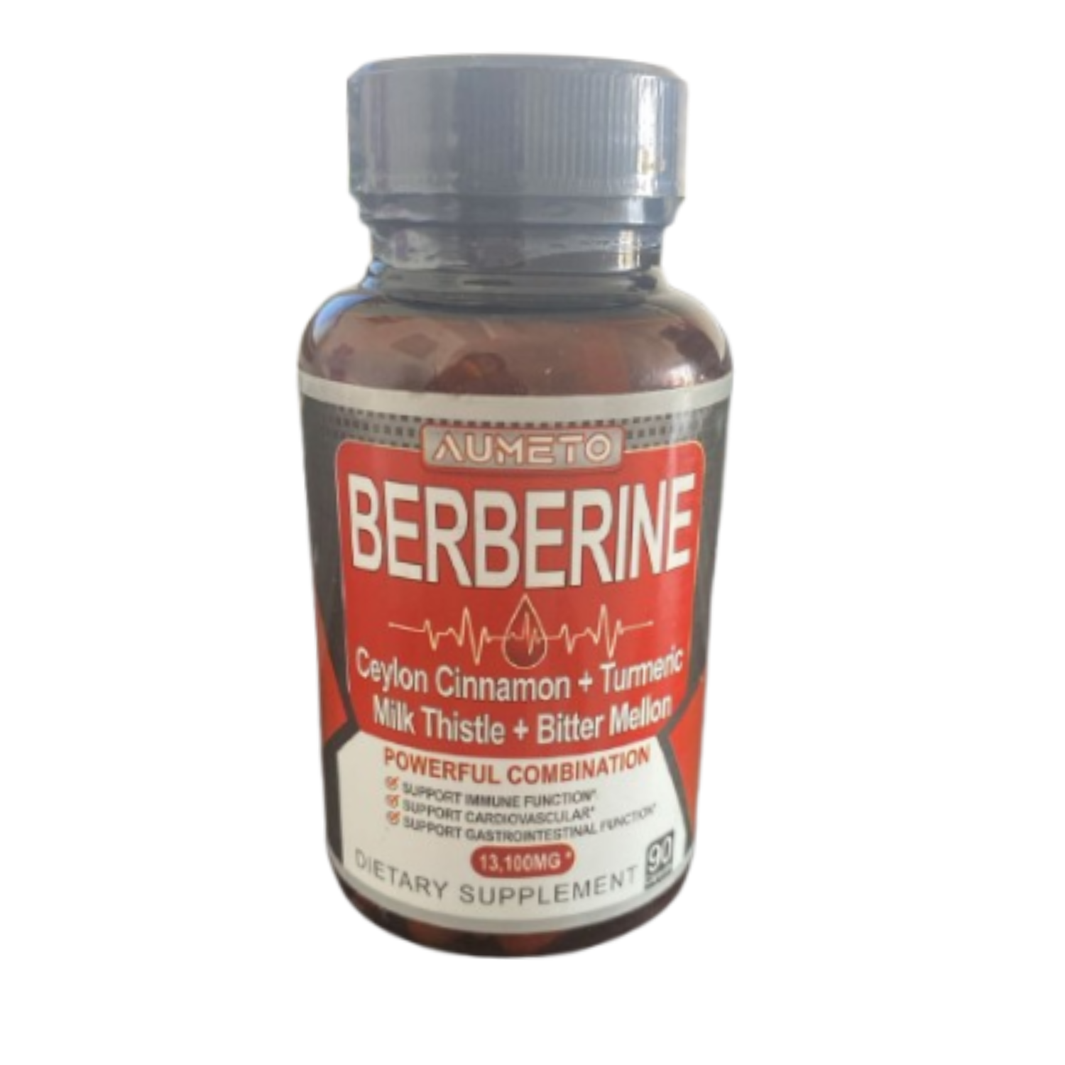 BERBERINA COMPLEJO 9000 MG CON CANELA DE CEILAN 1000 MG Y GIMNEMA SILVESTRE 1000 MG + MILK THISTLE 500 MG 90 CAPSULAS SIN GMO AUMETO