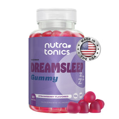MELATONINA 5 MG DREAMSLEEP 90 GOMITAS NUTRATONICS VEGANO, NO GMO, SIN GLUTEN