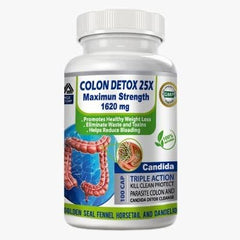 LIMPIADOR DE COLON Y DESINTOXICACIÓN NATURAL 1620 MG 100 CAPSULAS COLON DETOX VITAMISAN