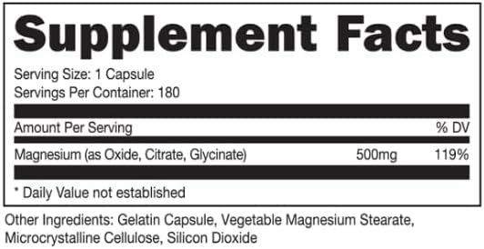 COMPLEJO DE MAGNESIO 500 MG 180 CÁPSULAS ESSENTIALS