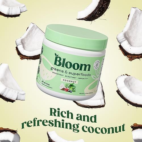 BLOOM GREENS & SUPER FOOD 3,621 MG 180GR POLVO SABOR COCONUT