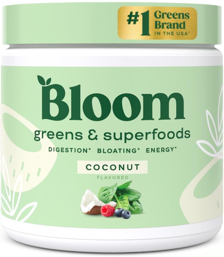 BLOOM GREENS & SUPER FOOD 3,621 MG 180GR POLVO SABOR COCONUT