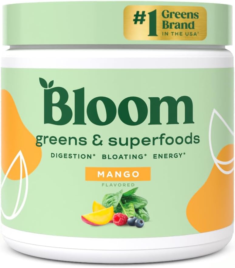 BLOOM GREENS & SUPER FOOD 3,621 MG 180GR POLVO SABOR MANGO