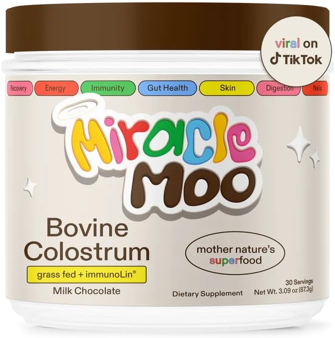 COLOSTRUM CALOSTRO DE BOVINO 2400 MG 87 GR 30 PORCIONES NO GMO MIRACLE MOO