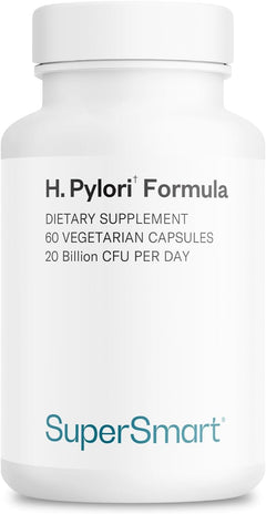 H PYLORI FIGHT 20 BILLONES CFU 60 CAPSULAS VEGETALES VEGANO SIN GMO SUPERSMART