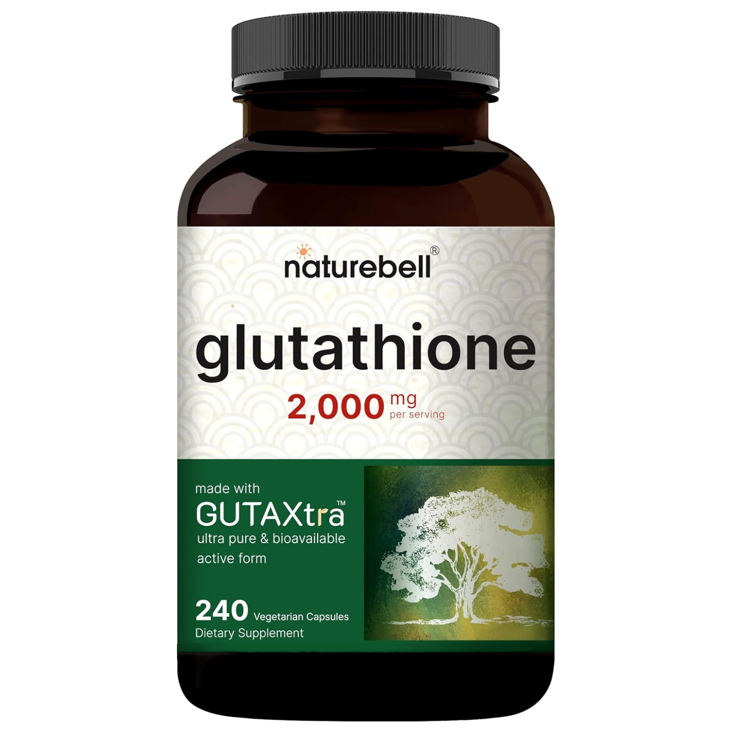 GLUTATHIONE REDUCED GLUTATION REDUCIDO 2000 MG 240 CAPSULAS NATUREBELL