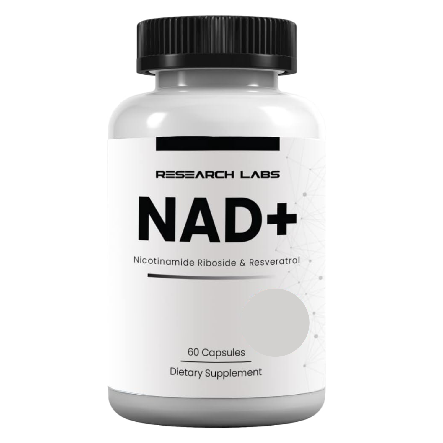 NAD NICOTINAMIDE RIBOSIDE + RESVERATROL COMPLEX 900 MG 60 CAPULAS NO GMO RESEARCH LABS