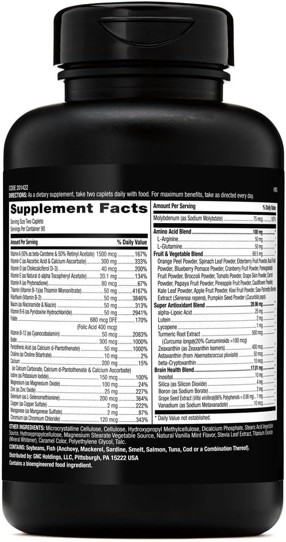 MULTIVITAMÍNICO MEGA MEN GNC 3,395 MCG 180 TABLETAS