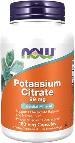 CITRATO DE POTASIO NOW 99 MG 180 CAPSULAS