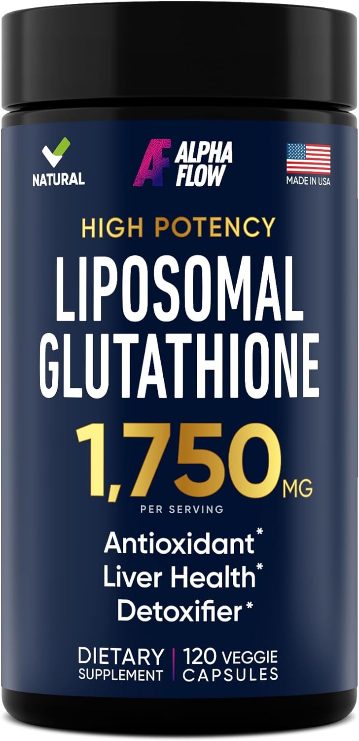 GLUTATION LIPOSOMAL 1750 MG ALPHA FLOW 120 CAPSULAS VEGANO NO GMO