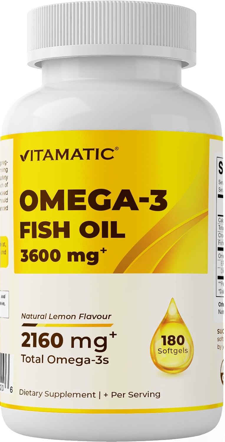 OMEGA 3 FISH OIL 3600 MG VITAMATIC 180 CAPSULAS BLANDAS SIN ERUCTOS