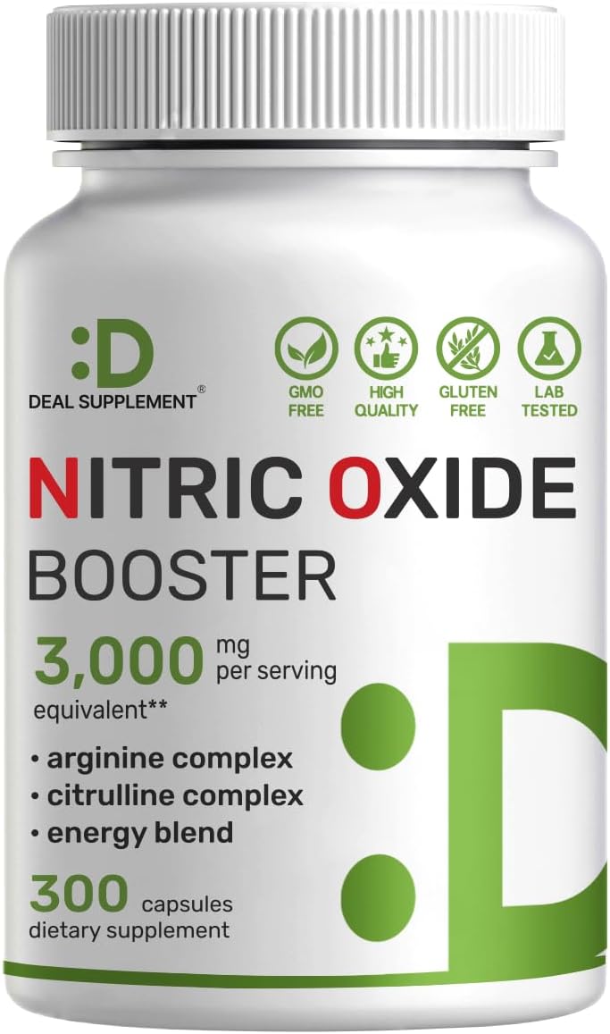 OXIDO NITRICO DEAL 3000 MG 300 CAPSULAS NO GMO