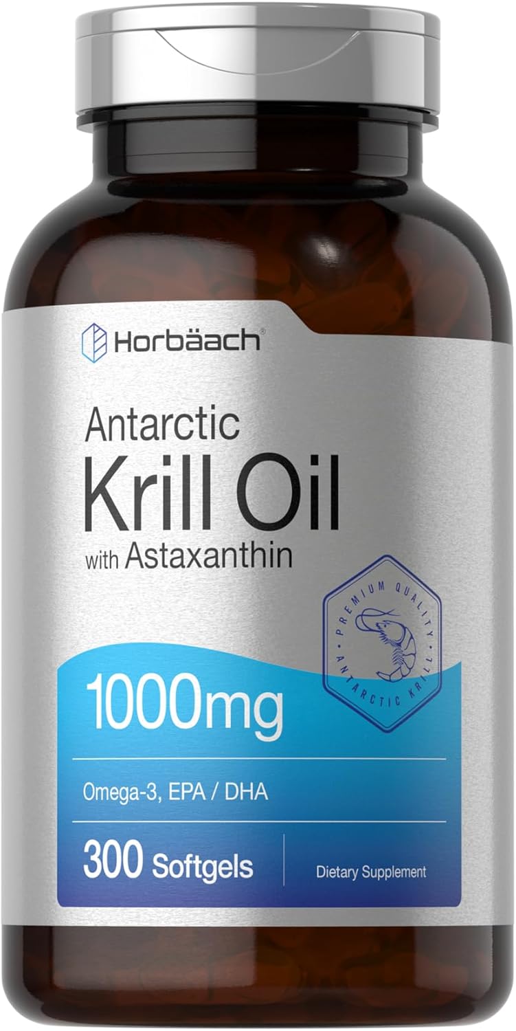 KRILL OIL ANTARTIC OMEGA 3 1,000 MG HORBAACH 300 CAPSULAS BLANDAS NO GMO